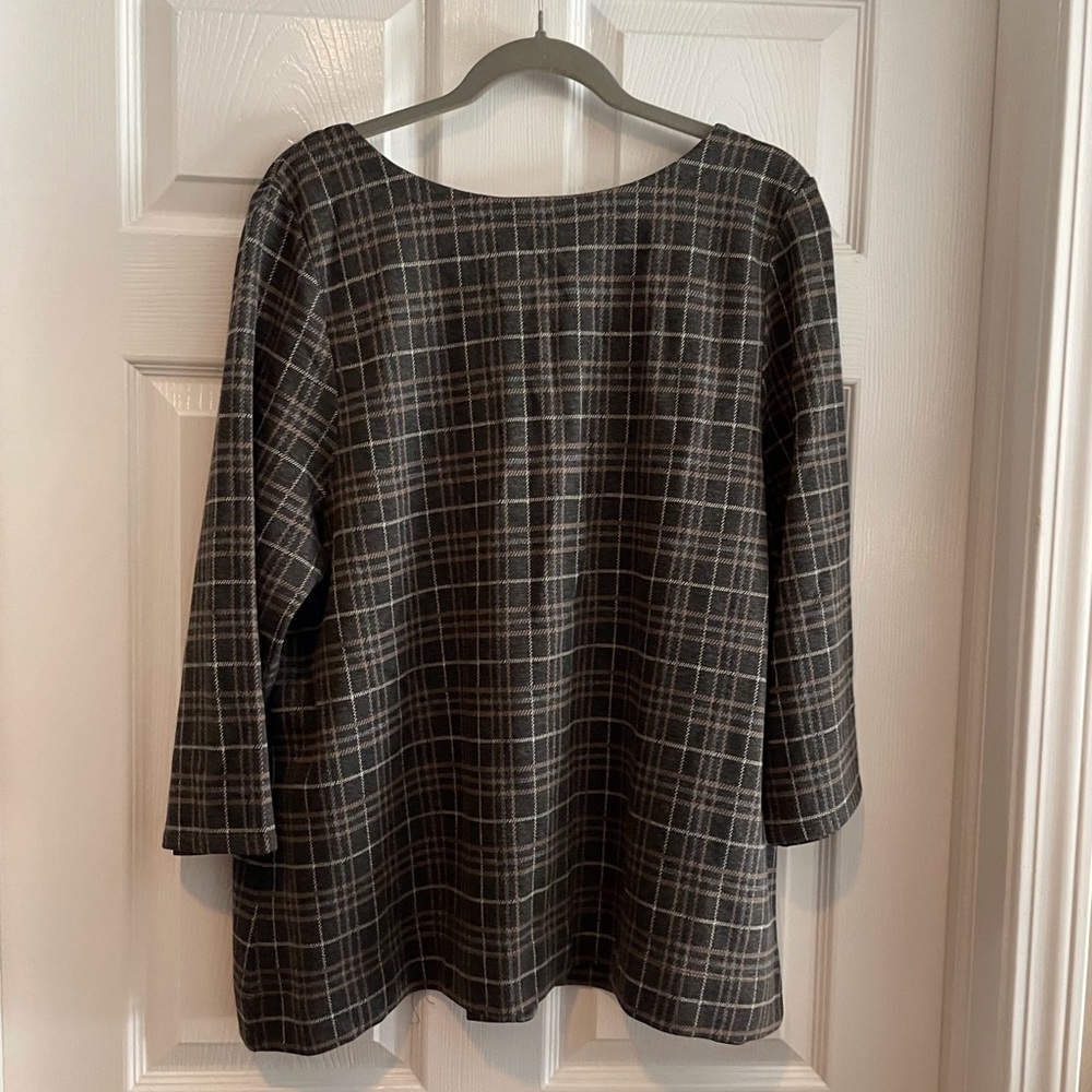 J. Jill Ponte Knit with Button and Pleat Detail (NWT) Size XL